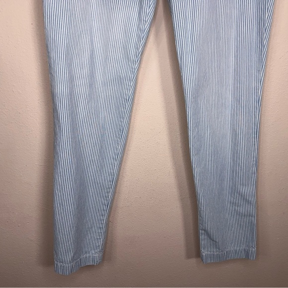 Size 0 Gap Brand Straight Leg Ankle Stripes Preppy Cotton Coastal Khakis By Gap - Picture 9 of 13